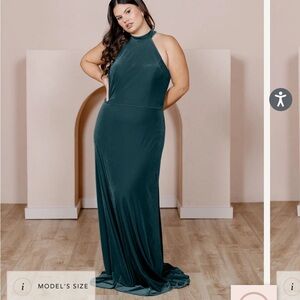Revelry Tori Velvet Dress in Desert Blue (617)